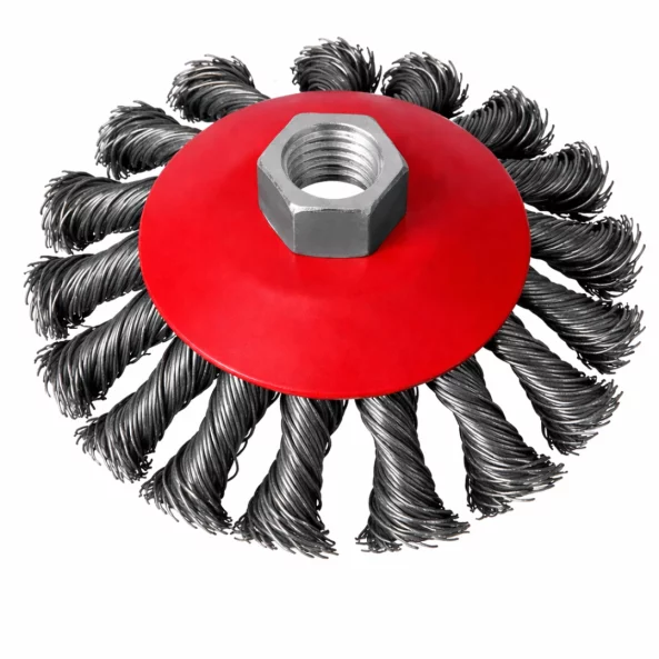 Perie rotativa cu sarma rasucita, 100 mm-pentru polizor unghiular