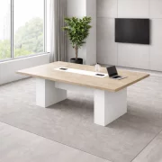 Masa de conferinta 21-MM15 , 200x100x750 cm,Blat 50 mm, PAL Melaminat E1, White