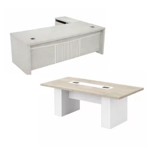 Set Birou Directorial 1800*800*750 cu dulap lateral mobil si Masa de Conferinta 2000x1000x750 mm