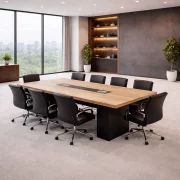 Set Birou Directorial 1800*900*750 mm cu dulap lateral mobil si Masa de Conferința 2000x1000 mm