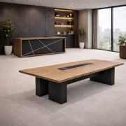 Set Birou Directorial 1800*900*750 mm cu dulap lateral mobil si Masa de Conferința 2000x1000 mm