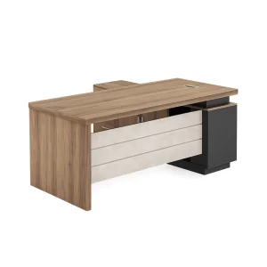 Escritorio Ejecutivo SMART HEATER – Tablero de melamina de 50 mm y armario lateral