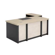 Escritorio ejecutivo Kendall con panel frontal decorativo – dimensiones: 1800 × 800 × 750 mm