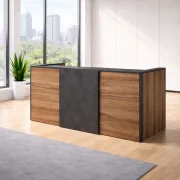 SMART HEATER recepciós pult mozgatható fiókkal W1800D600H1050 – natúr fa szürkével