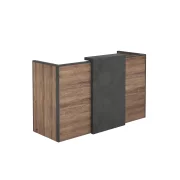 SMART HEATER recepciós pult mozgatható fiókkal W1800D600H1050 – natúr fa szürkével