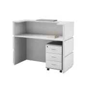 SMART HEATER recepciós pult – melamin anyag W1600D600H1050, fehér