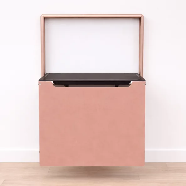 Silla plegable de pared para calzarse – aleación de aluminio y acero, tono soft pink