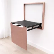 Silla plegable de pared para calzarse – aleación de aluminio y acero, tono soft pink