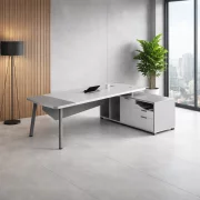 Masă birou cu dulap lateral ,design modern și elegant ,calitate premium , dimensiuni 2000*1400*750