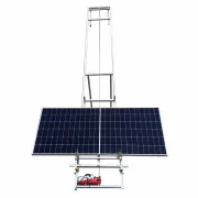 Lift electric din aluminiu, înaltime maxima 25 m, unghi fix - ridicare marfuri si panouri solare fotovoltaice