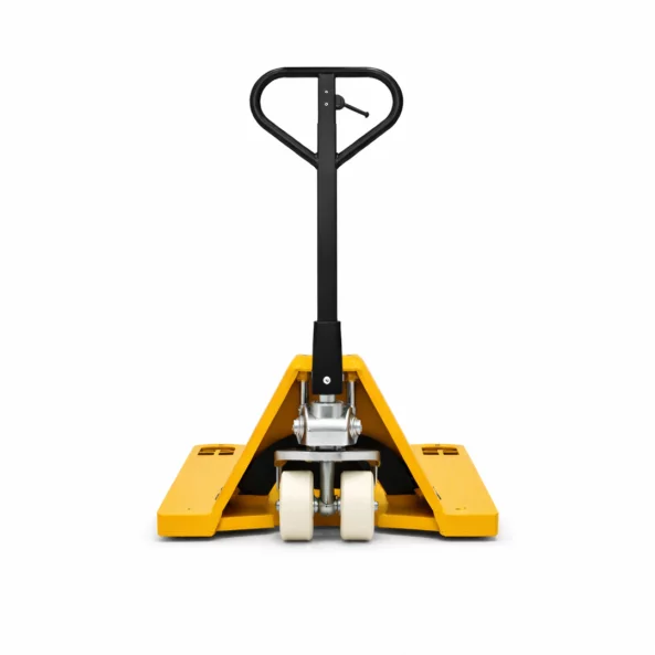 Transpalet manual 2T, furci 550 mm, roți nylon – pentru utilizare industrială