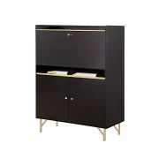 Secretaire íróasztal – kompakt kialakítás, praktikus munkafelület, fekete