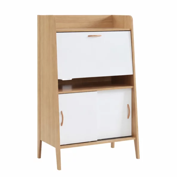 Íróasztal secretaire – kompakt kialakítás, praktikus munkafelület, Fehér