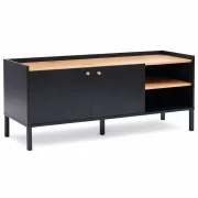Comoda cu 2 uși și spațiu de depozitare, 130 cm - Black