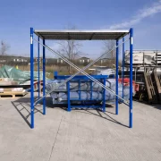 Schela circulabila -albastra- din otel H1700*L1800*W1219 mm cu 2 seturi de diagonale și o platformă