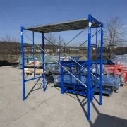 Schela circulabila -albastra- din otel H1700*L1800*W1219 mm cu 2 seturi de diagonale și o platformă