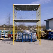 Andamio móvil de acero H4000L1800W900 mm con 4 juegos de diagonales y 2 plataformas.