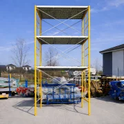 Andamio móvil de acero H6000L1800W900 mm con 6 juegos de diagonales y 3 plataformas