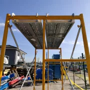 Andamio móvil de acero H6000L1800W900 mm con 6 juegos de diagonales y 3 plataformas