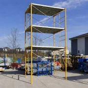 Andamio móvil de acero H6000L1800W900 mm con 6 juegos de diagonales y 3 plataformas