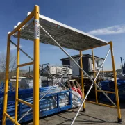 Andamio móvil de acero H6000L1800W900 mm con 6 juegos de diagonales y 3 plataformas