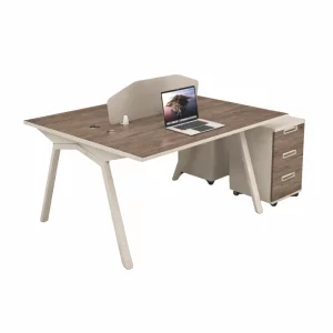 Birou operational , statie de lucru cu 2 posturi si dulapuri integrate mobile ,design modern și elegant ,calitate premium , dimensiuni 1400*1200*750