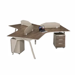 Birou operational , statie de lucru cu 3 posturi si dulapuri integrate mobile ,design modern și elegant ,calitate premium , dimensiuni 1000*1000*750 (dimensiunea unui singur birou)