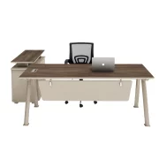 Set birou cu dulap lateral mobil si scaun ergonomic cu spatar mesh - 1600*800*750