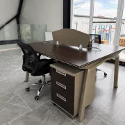 Set Scaun ergonomic cu spatar mesh și Birou Operațional cu 2 Posturi 1400*1200*750