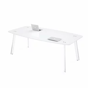 Masa conferinta Noble Line, din sticla securizata  - dimensiuni 2400*1200*750 mm