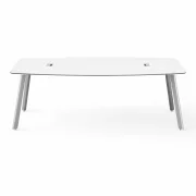 Masa conferinta Elite, picioare metalice - dimensiuni 2200*1100*750 , White