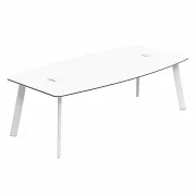 Masa conferinta Elite, picioare metalice - dimensiuni 2200*1100*750 , White