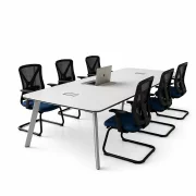 Set Masa de Conferinta 2200*1100*750 si Scaun de birou cu brate fixe si cadru din otel