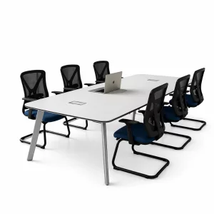 Set Masa de Conferinta 2200*1100*750 si Scaun de birou cu brate fixe si cadru din otel