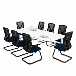 Set Masa de Conferinta  2400*1200*750 si Scaun de birou cu brate fixe si cadru din otel