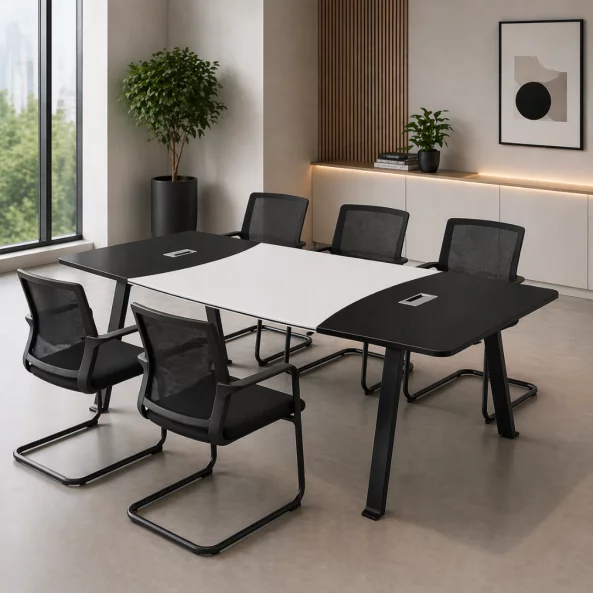 Masa conferinta MinimalEdge , picioare metalice - dimensiuni 2000*1000*750