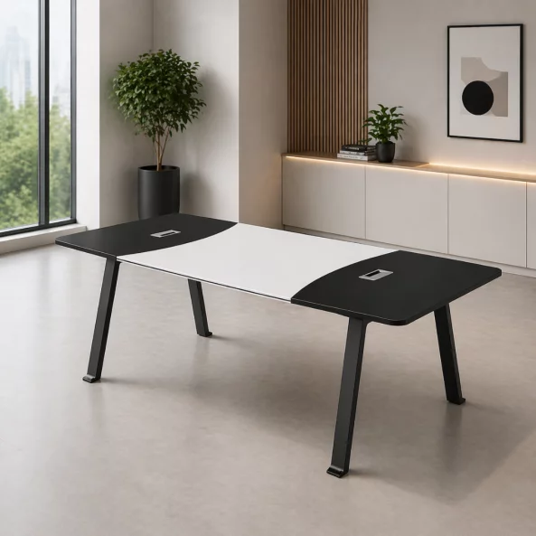 Masa conferinta MinimalEdge , picioare metalice - dimensiuni 2000*1000*750