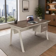 Birou Nova Flow cu sertare fixe suspendate - dimensiuni 1200*600*750 mm