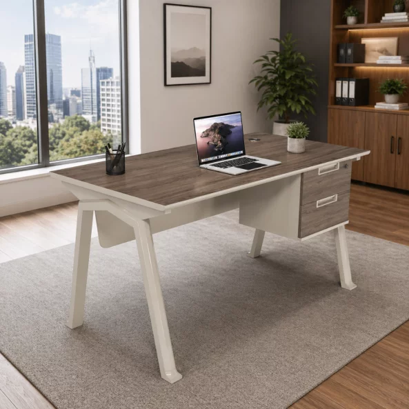 Birou Nova Flow cu sertare fixe suspendate - dimensiuni 1200*600*750 mm