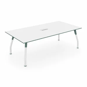 Masa conferinta Visionary cu blat din melamina si picioare metalice - dimensiuni W2200*D1100*H750 mm