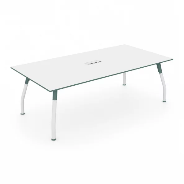 Masa conferinta Visionary cu blat din melamina si picioare metalice - dimensiuni W2200*D1100*H750 mm