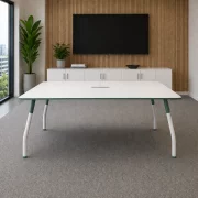 Masa conferinta Visionary cu blat din melamina si picioare metalice - dimensiuni W2200*D1100*H750 mm