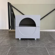 Noptiera Moderna Minimalista cu spatiu de depozitare - gri