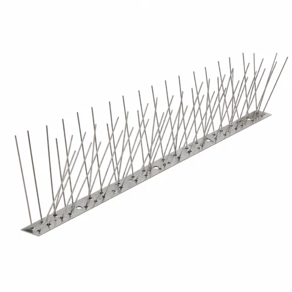 10 DARABOS SZETT – Madárriasztó tüske rozsdamentes acél tartóval, 100 cm, 80 tüske