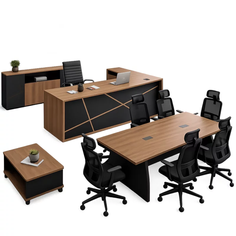 Set complet de mobilier pentru birou, design premium - gama Mirage &amp;  Forest Prime