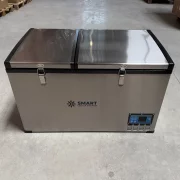 Frigider auto cu compresor smart cooler, capacitate 100L, cu bluetooth si zonă dublă de răcire, taxa verde inclusă