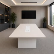 Masa de conferinta Imperium, PAL Melaminat E1 - dimensiuni 2000 x 1000 x 750 mm, White