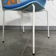 Ergonomikus irodai szék Seren, fix, fém lábakkal, szín: kék, méret: 400*440*835 mm