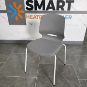 Ergonomikus irodai szék Seren, fix, fém lábakkal, szín: szürke, méret: 400*440*835 mm