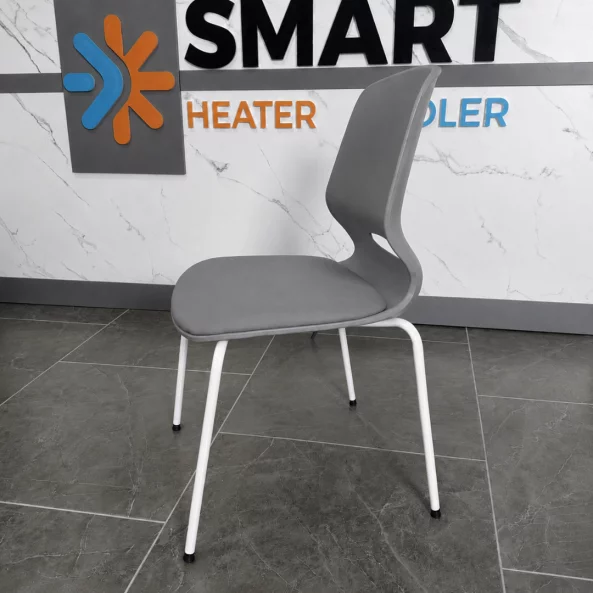 Ergonomikus irodai szék Seren, fix, fém lábakkal, szín: szürke, méret: 400*440*835 mm